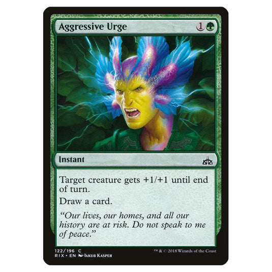 Magic The Gathering - Rivals Of Ixalan - Aggressive Urge - 122/196 (Foil)
