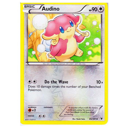 Pokemon - Black & White - Noble Victories - (Reverse Holo) - Audino 85/101