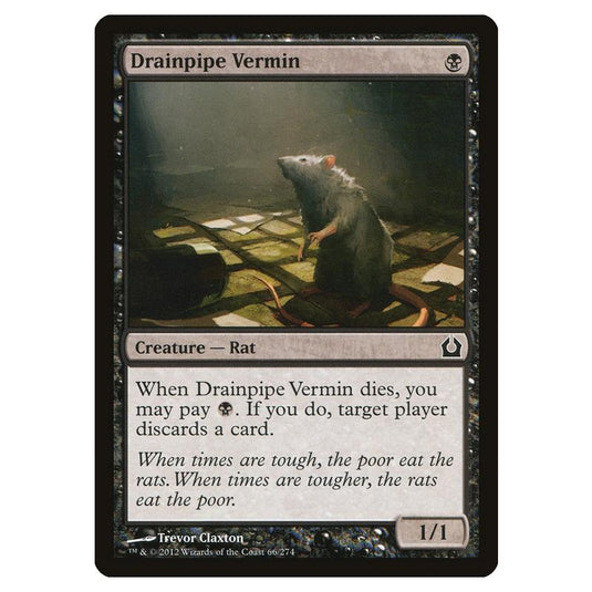 Magic The Gathering - Return To Ravnica - Drainpipe Vermin - 66/274 (Foil)