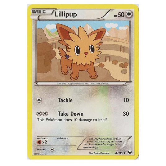 Pokemon - Black & White - Dark Explorers - Lillipup - 86/108