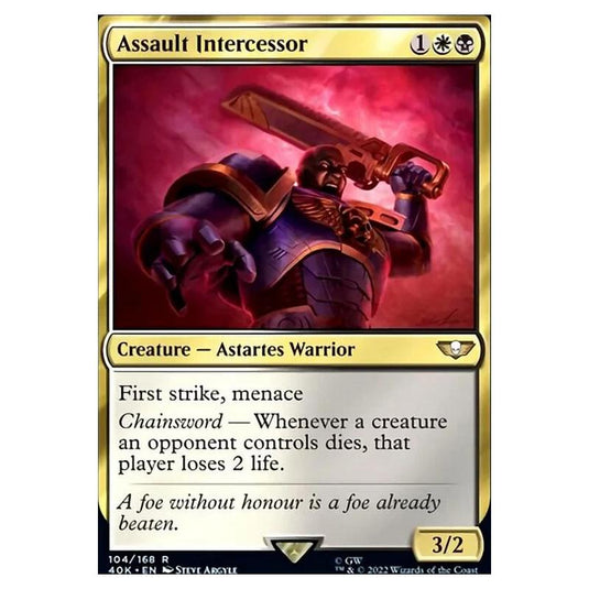 Magic The Gathering - Universes Beyond - Warhammer 40k - Assault Intercessor - 104/168