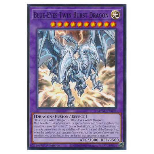 Yu-Gi-Oh! - Structure Deck - Blue-Eyes White Destiny - Blue-Eyes Twin Burst Dragon (Common) SDWD-EN036