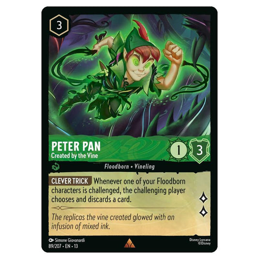 Lorcana - Attack of the Vine - Peter Pan - Created by the Vine (Rare) - 89/207