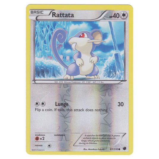 Pokemon - Black & White - Plasma Freeze - (Reverse Holo) Rattata - 87/116