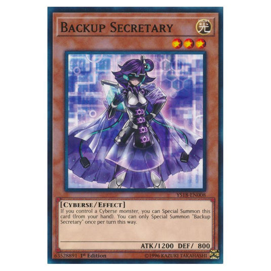 Yu-Gi-Oh! - Starter Deck - Codebreaker - Backup Secretary (Common) YS18-EN008