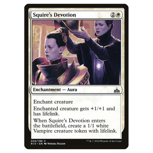 Magic The Gathering - Rivals Of Ixalan - Squire\\'s Devotion - 25/196