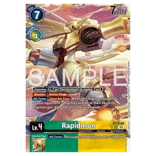 Digimon Card Game - BT-24: Prerelease Promos - Rapidmon - ST17-06a