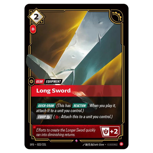 Riftbound: League of Legends TCG - Spiritforged - Long Sword - 022/221
