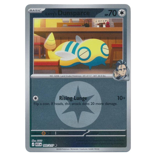 Pokemon - Mega Evolution - Ascended Heroes - Energy Reverse Holo - Larry's Dunsparce - 163/217
