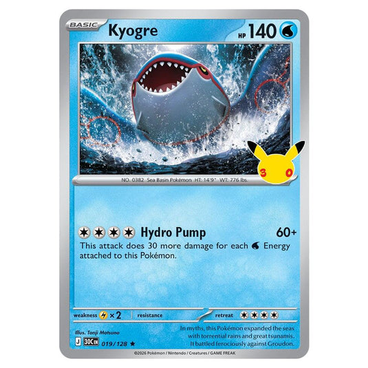 Pokemon - 30th Celebration - Kyogre - 019/128