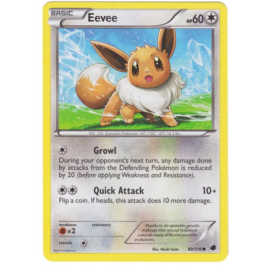 Pokemon - Black & White - Plasma Freeze - Eevee - 89/116