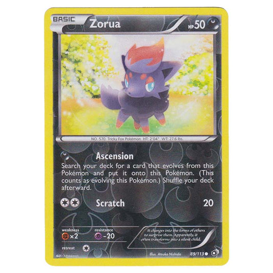 Pokemon - Black & White - Legendary Treasures - (Reverse Holo) Zorua - 89/113