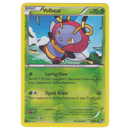 Pokemon - XY Base Set - (Reverse Holo) Volbeat - 8/146