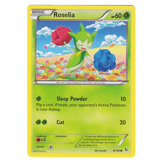 Pokemon - XY - Flashfire - Roselia - 8/106