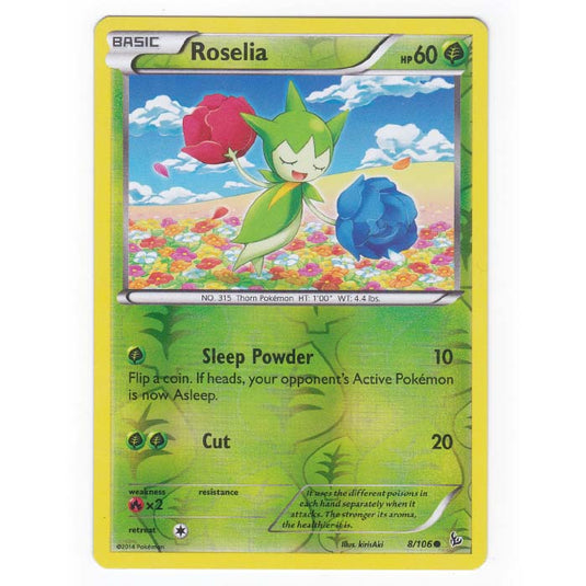 Pokemon - XY - Flashfire - (Reverse Holo) Roselia - 8/106