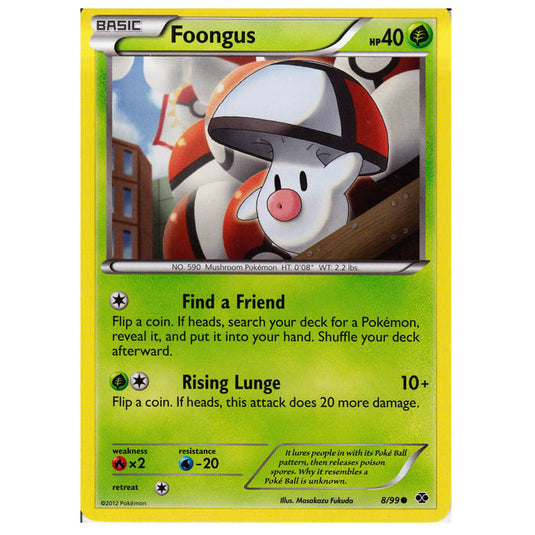 Pokemon - Black & White - Next Destinies - Foongus 8/99