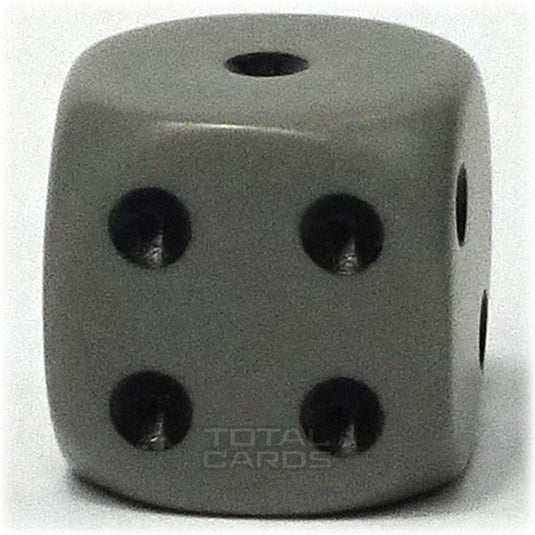 Chessex - Opaque 12mm D6 - Grey w/Black