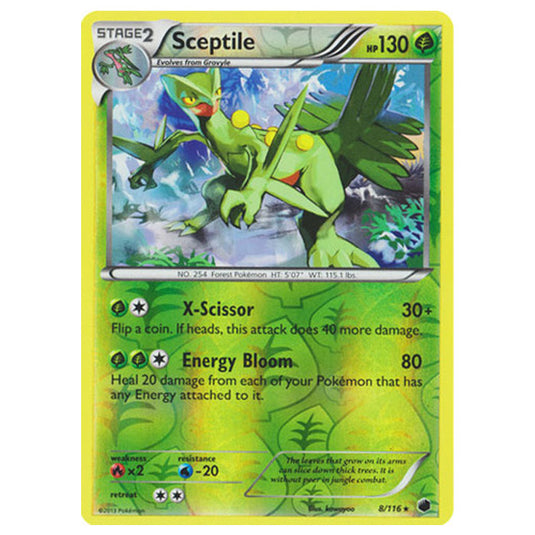 Pokemon - Black & White - Plasma Freeze - (Reverse Holo) Sceptile - 8/116