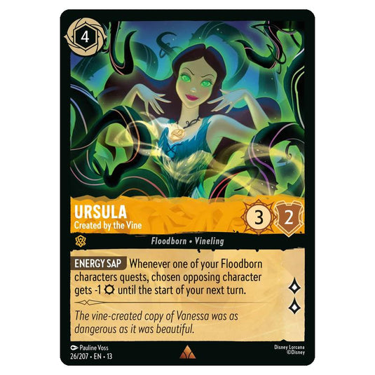 Lorcana - Attack of the Vine - Ursula - Created by the Vine (Rare) - 26/207