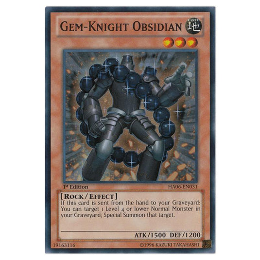 Yu-Gi-Oh! - Hidden Arsenal 6 - Omega Xyz - Gem-Knight Obsidian (Super Rare) HA06-EN031
