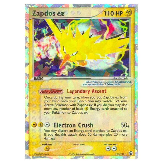 Pokemon - EX Series - FireRed & LeafGreen - Zapdos ex - 116/112