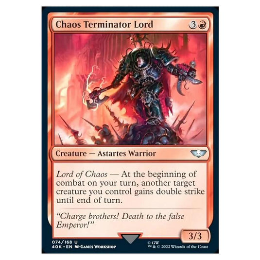 Magic The Gathering - Universes Beyond - Warhammer 40k - Chaos Terminator Lord - 074/168