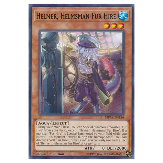 Yu-Gi-Oh! - 2019 Gold Sarcophagus Tin Mega Pack - Helmer, Helmsman Fur Hire (Common) MP19-EN246
