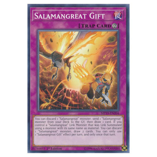 Yu-Gi-Oh! - 2019 Gold Sarcophagus Tin Mega Pack - Salamangreat Gift (Common) MP19-EN204