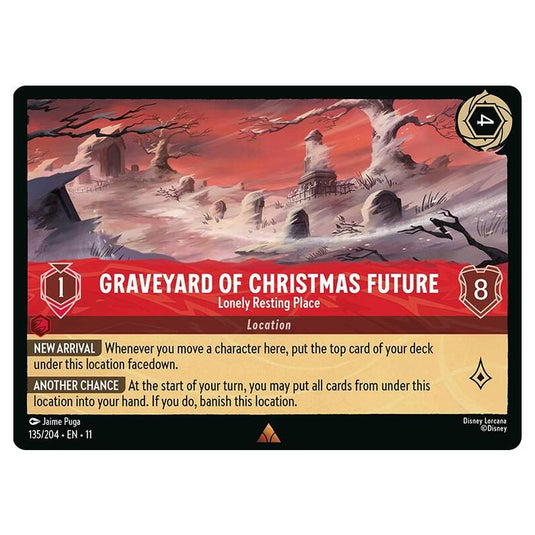 Lorcana - Winterspell - Graveyard of Christmas Future - Lonely Resting Place (Rare) - 135/204