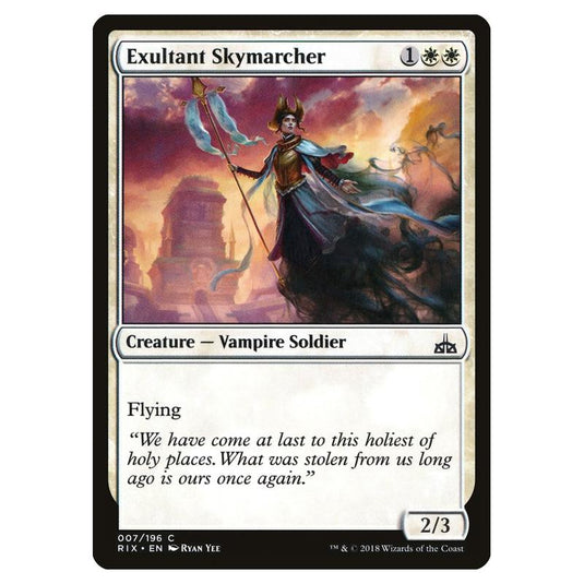 Magic The Gathering - Rivals Of Ixalan - Exultant Skymarcher - 7/196