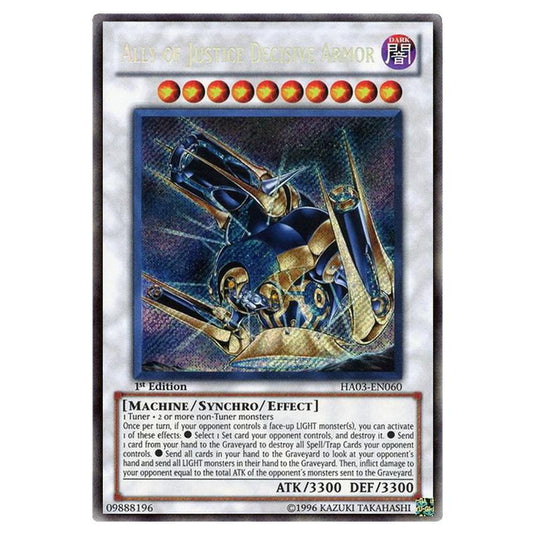 Yu-Gi-Oh! - Hidden Arsenal 3 - Ally of Justice Decisive Armor (Secret Rare) HA03-EN060