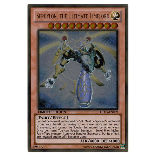GLD5-EN029 Gold Series Card Yu-Gi-Oh! Sephylon, The Ultimate Timelord -  GLD5-EN029 Gold Rare Limited Edition Card Sephylon Yugioh