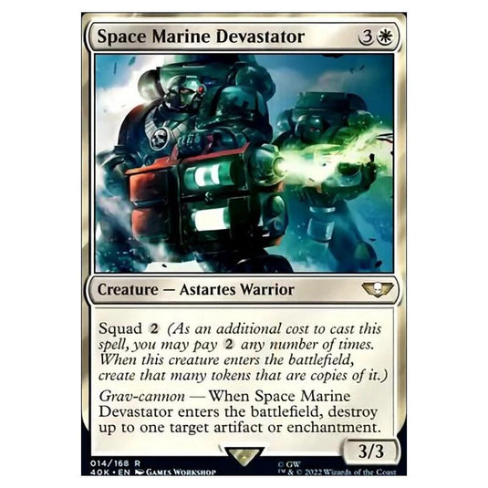 Magic The Gathering - Universes Beyond - Warhammer 40k - Space Marine Devastator - 014/168