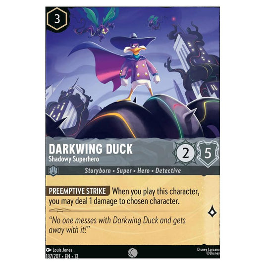 Lorcana - Attack of the Vine! - Darkwing Duck - Shadowy Superhero (Common) - 187/207