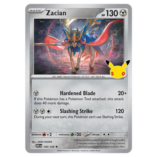 Pokemon - 30th Celebration - Zacian - 106/128