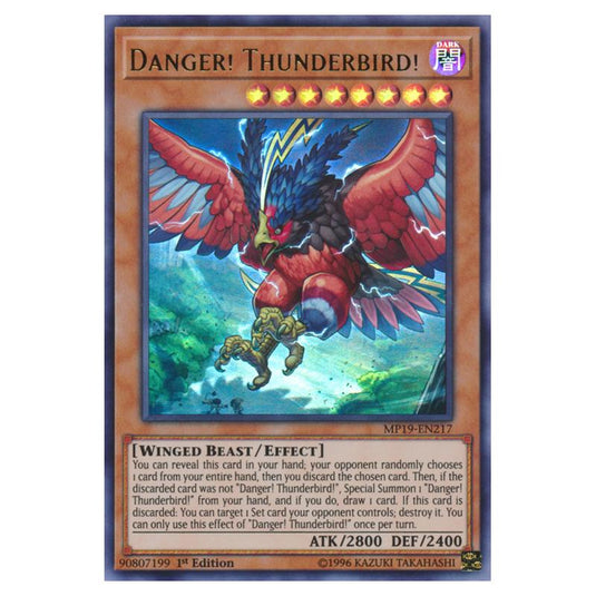 Yu-Gi-Oh! - 2019 Gold Sarcophagus Tin Mega Pack - Danger! Thunderbird! (Ultra Rare) MP19-EN217