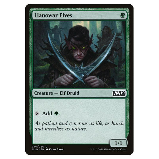 Magic the Gathering - Core Set 2019 - Llanowar Elves - 314/280