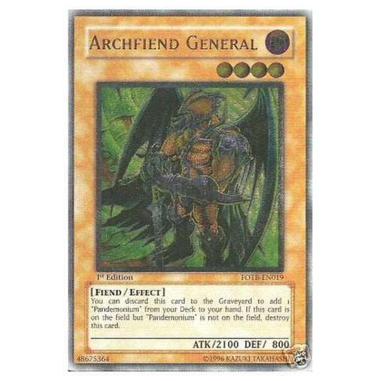 Yu-Gi-Oh! - Force of the Breaker - Archfiend General (Ultimate Rare) FOTB-EN019