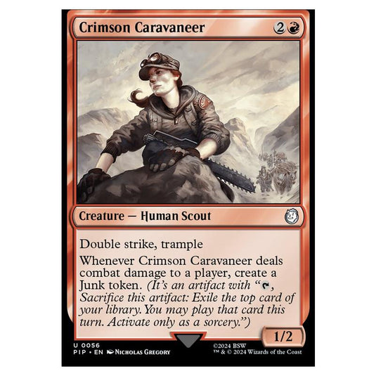 Magic The Gathering - Universes Beyond - Fallout - Crimson Caravaneer - 0056
