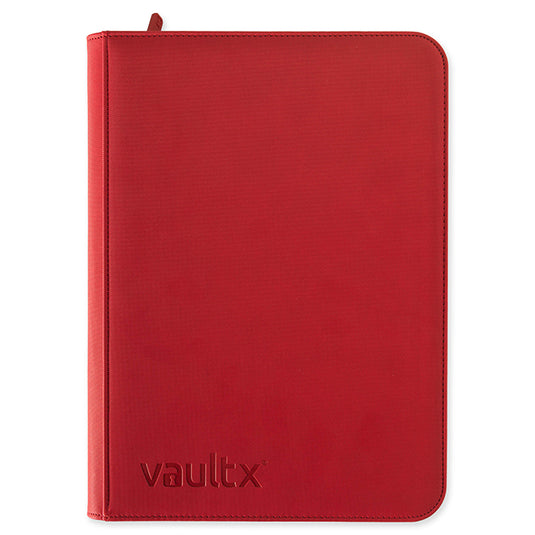 Vault X - 9-Pocket Exo-TecÂ® - Zip Binder - Red