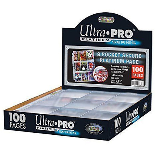 Ultra Pro  - Secure Platinum - 9-Pocket Pages - (3 Hole) Display - (100 Pages)