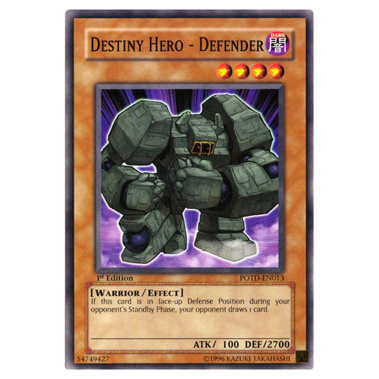 Yu-Gi-Oh! - Power of the Duelist - Destiny HERO - Defender (Common) POTD-EN013