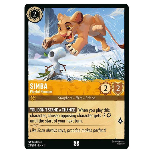 Lorcana - Winterspell - Simba - Playful Pouncer (Uncommon) - 023/204