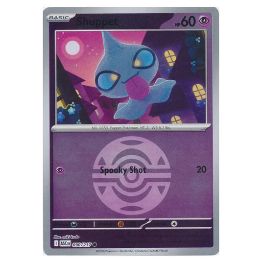 Pokemon - Mega Evolution - Ascended Heroes - Ball & Rocket Reverse Holo - Shuppet - 090/217