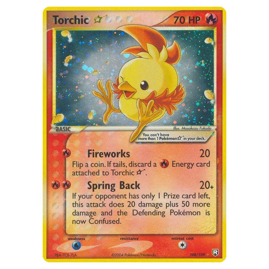 Pokemon - EX Team Rocket Returns - Torchic ☆ Gold Star - 108/109