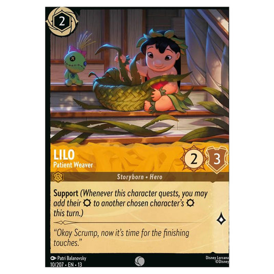 Lorcana - Attack of the Vine! - Lilo - Patient Weaver (Common) - 10/207