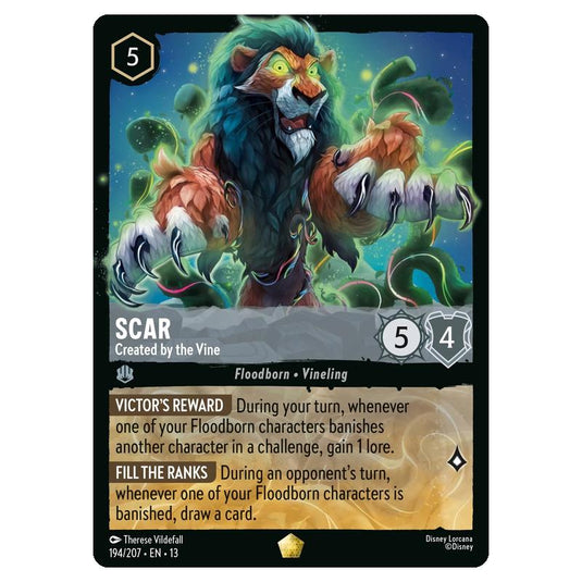 Lorcana - Attack of the Vine - Scar - Created by the Vine (Legendary) - 194/207