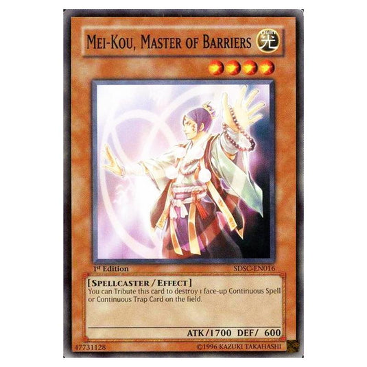 Yu-Gi-Oh! - Spellcaster's Command Structure Deck - Mei-Kou, Master of Barriers (Common) SDSC-EN016