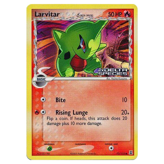 Pokemon - EX Delta Species - Larvitar δ Delta Species - 73/113 (Reverse Holo)