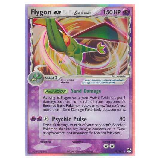 Pokemon - EX Dragon Frontiers - Flygon ex δ Delta Species - 092